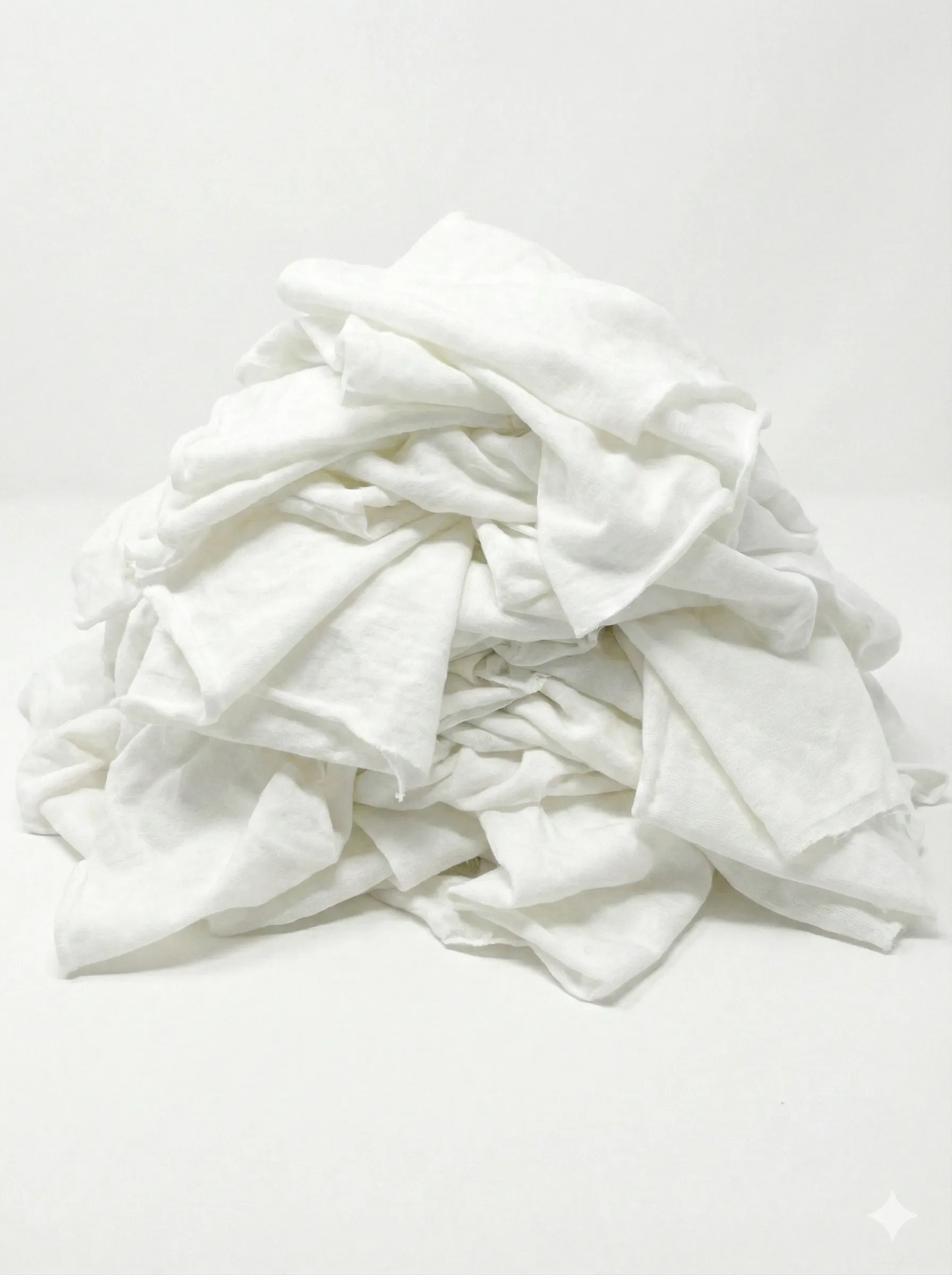 New Washed 100% Poly White Knit